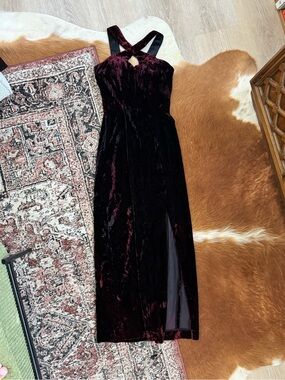 Vintage De Laru by Linda Bernell Crushed Velvet Dress size 7/8 Women